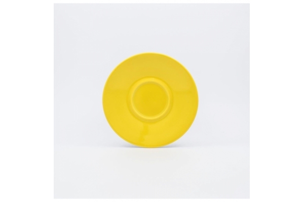 Hot chocolate saucer yellow