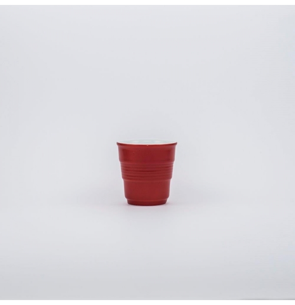 Red drinking cup