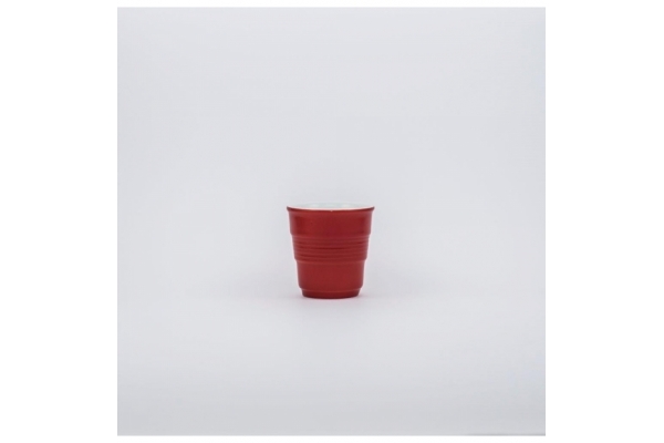 Red drinking cup
