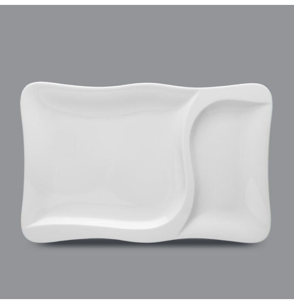 Assiette plate rectangulaire