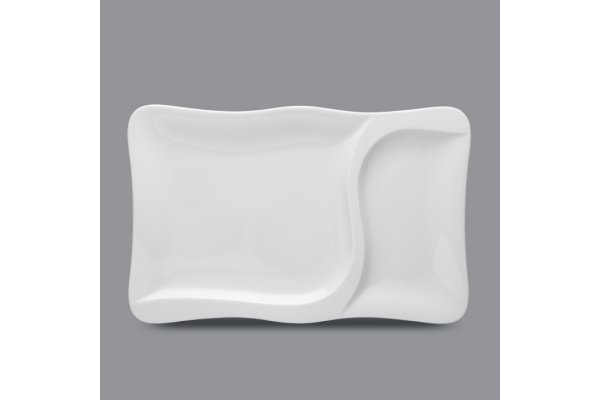 Assiette plate rectangulaire