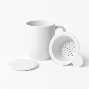Set couvercle et filtre à thé porcelaine